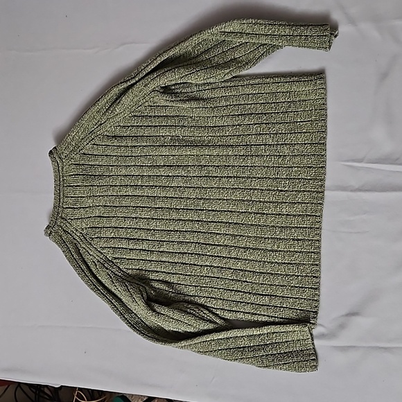 Carolyn Taylor Roll Crew Neck Pullover Sweater sz XL Green Pre-owned - Picture 5 of 9
